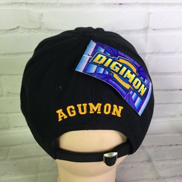 Digimon Digital Monsters Agumon Logo Black Hat Cap - Picture 4 of 8